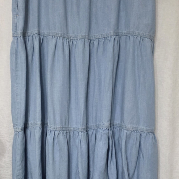 SIGRID OLSEN Light Blue Tiered Skirt Large - Picture 9 of 9